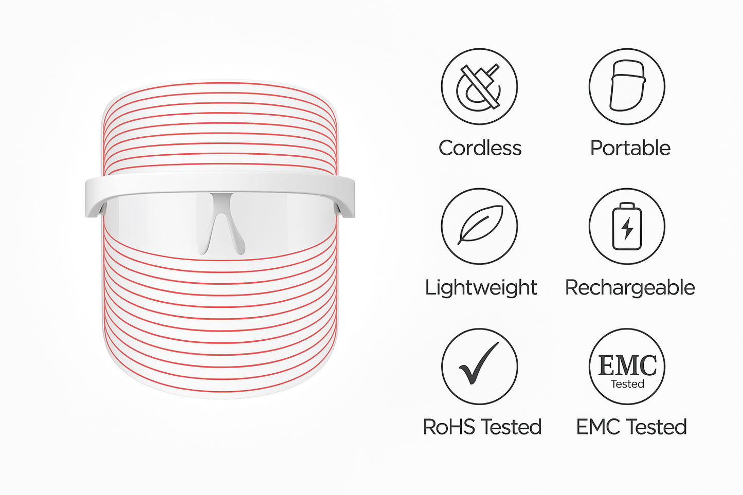 Glass LED Mask – 7 Color Light Facial